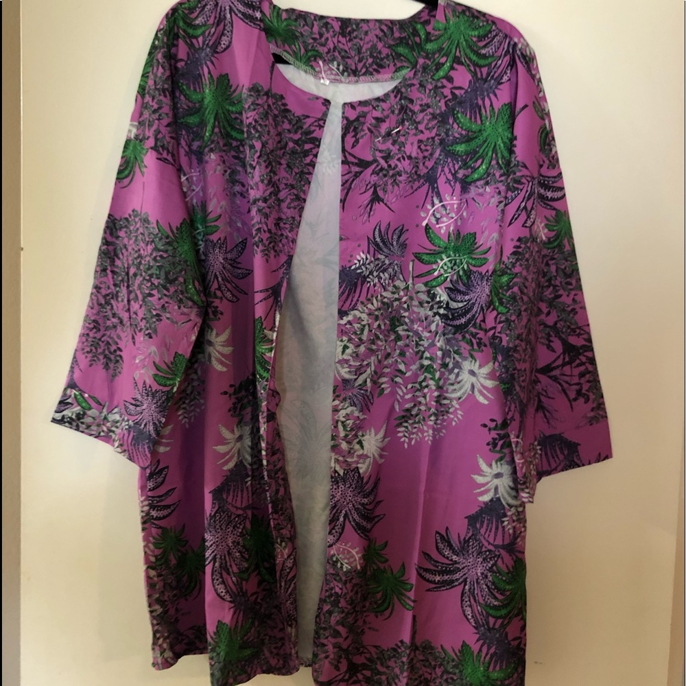 Kimono, floral purple